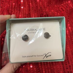Park Lane Dottie Textured Dark Silver Earrings